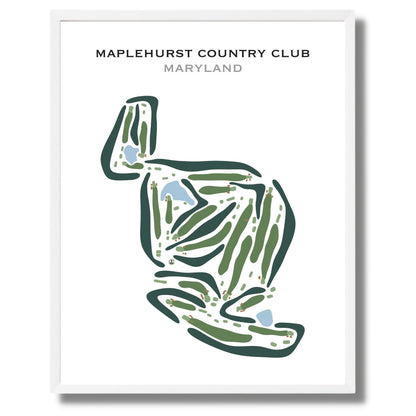 Maplehurst Golf Club, Maryland - Printed Golf Courses
