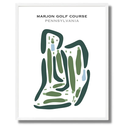 Marjon Golf Course, Pennsylvania - Printed Golf Courses