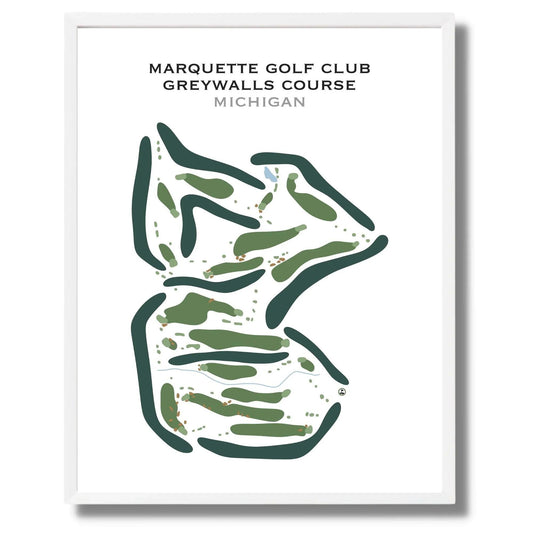 Marquette Golf Club Greywalls Course, Michigan - Printed Golf Courses