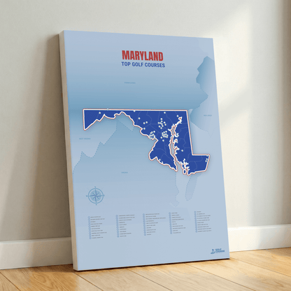 Map of Maryland Golf Courses