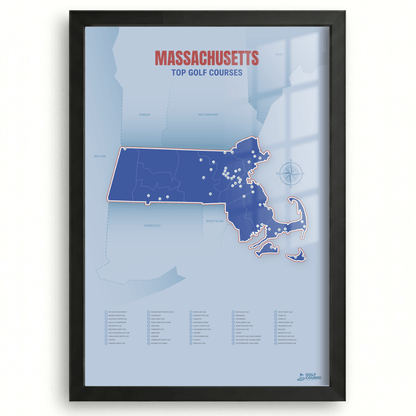 Map of Massachusetts Golf Courses