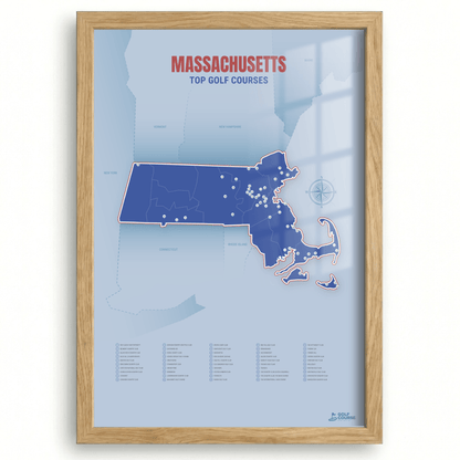 Map of Massachusetts Golf Courses
