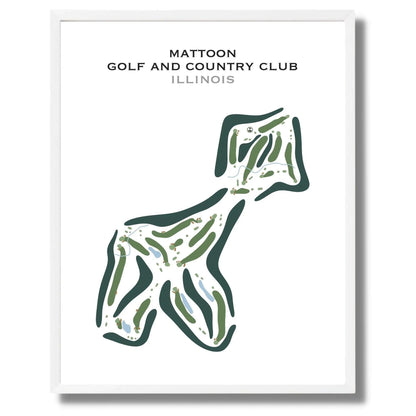 Mattoon Golf & Country Club, Illinois - Printed Golf Course