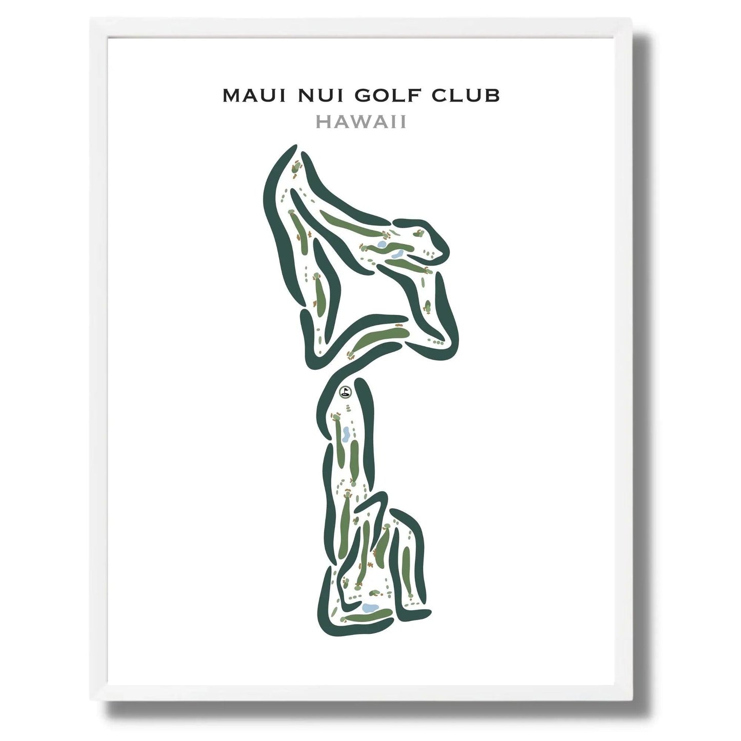 Maui Nui Golf Club, Hawaii - Printed Golf Courses