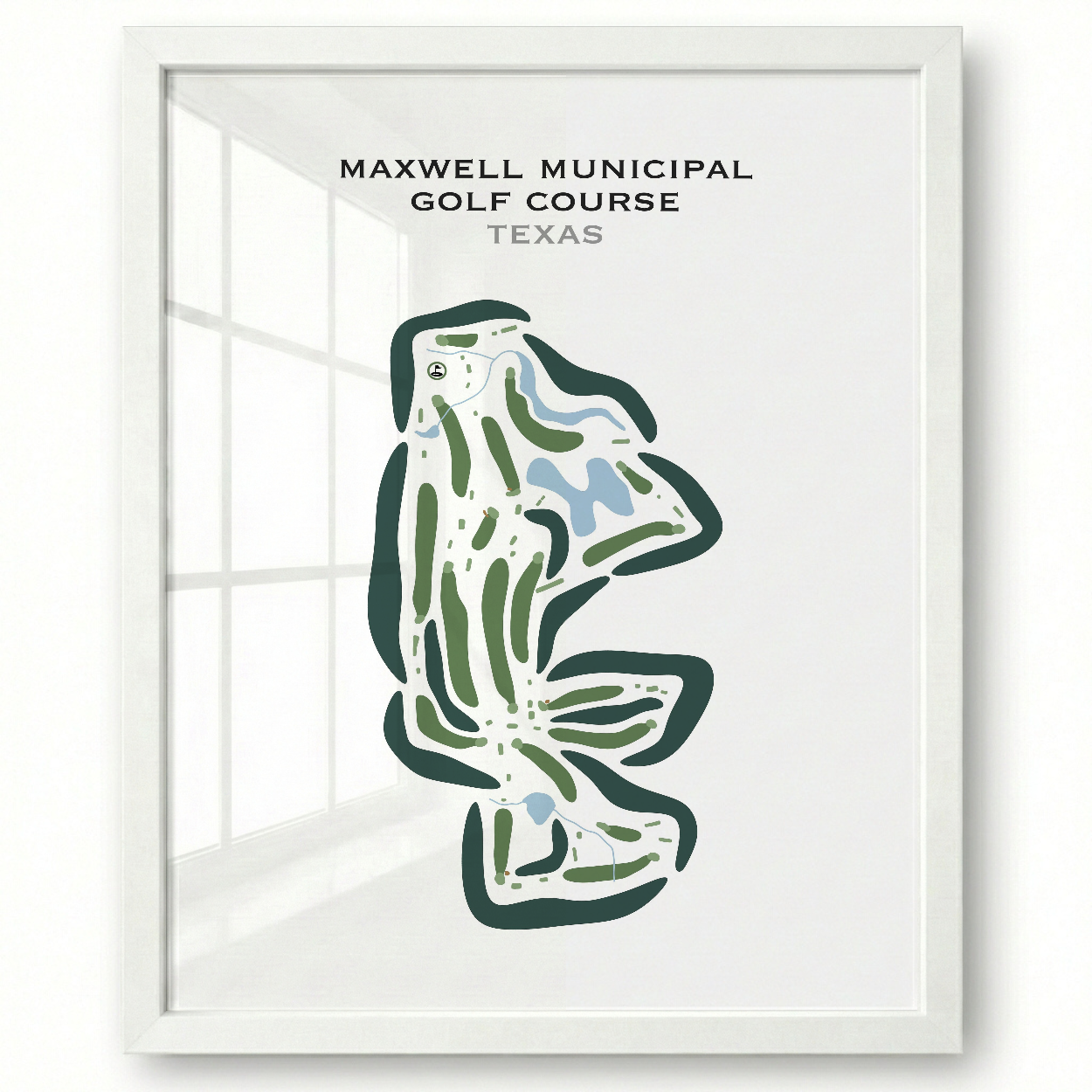 Maxwell Municipal Golf Course, Texas - Printed Golf Courses