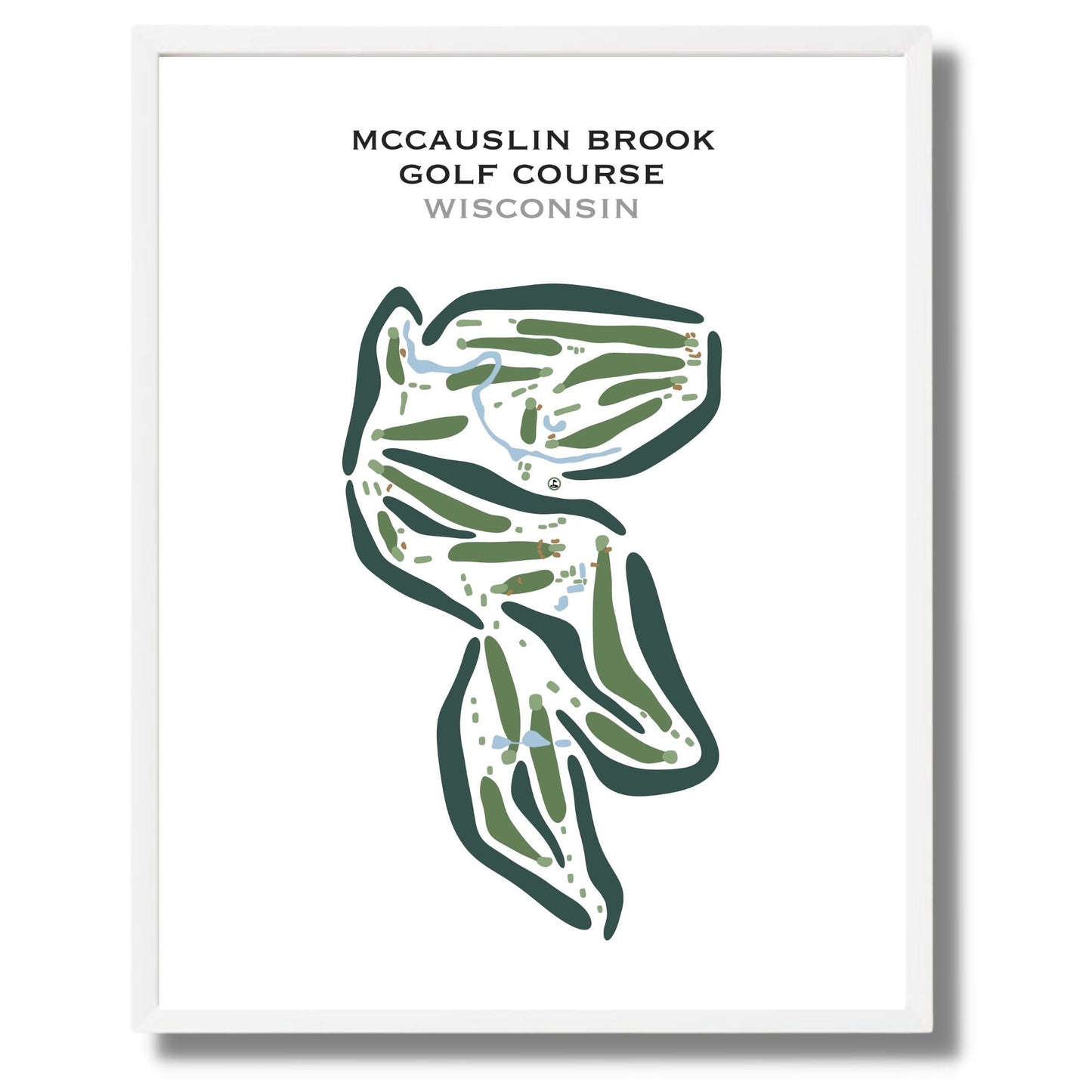 McCauslin Brook Golf Course, Wisconsin - Printed Golf Courses
