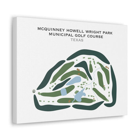 McQuinney Howell Wright Park Municipal Golf Course, Texas - Printed Golf Courses