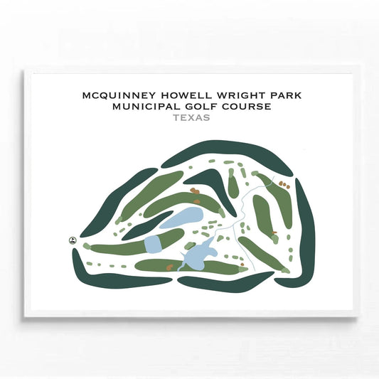 McQuinney Howell Wright Park Municipal Golf Course, Texas - Printed Golf Courses