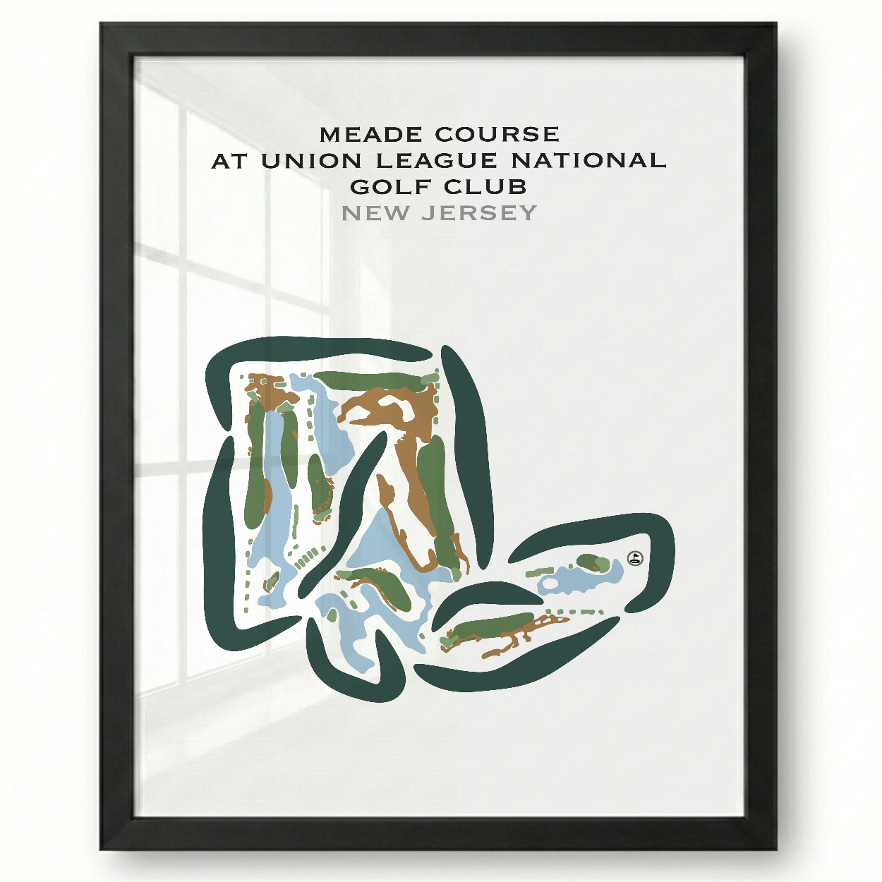 Meade Course at Union League National Golf Club, New Jersey - Printed Golf Courses