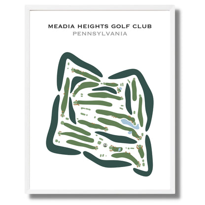Meadia Heights Golf Club, Pennsylvania - Printed Golf Courses