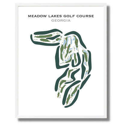Meadow Lakes Golf Course, Georgia - Printed Golf Courses