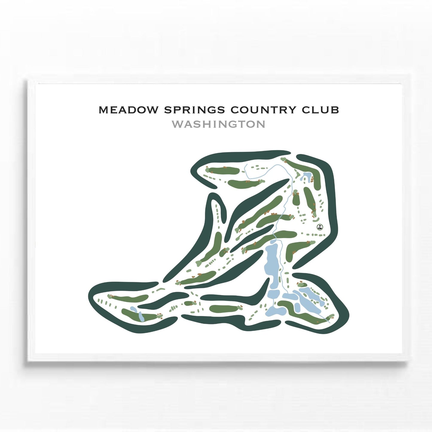 Meadow Springs Country Club, Washington - Printed Golf Courses