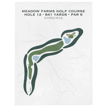 Meadow Farms Golf Course Hole 12 - 841 Yards - Par 6 - Printed Golf Courses