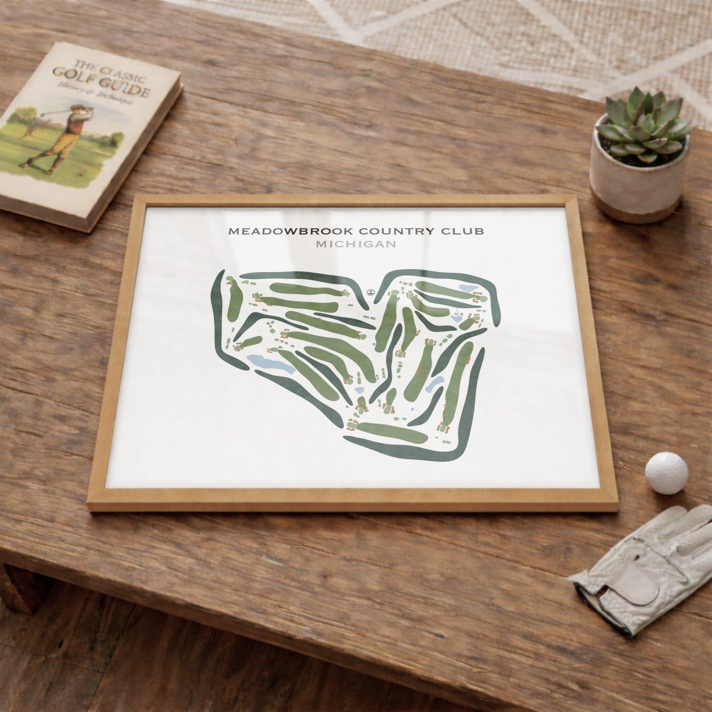 Meadowbrook Country Club, Michigan - Printed Golf Courses