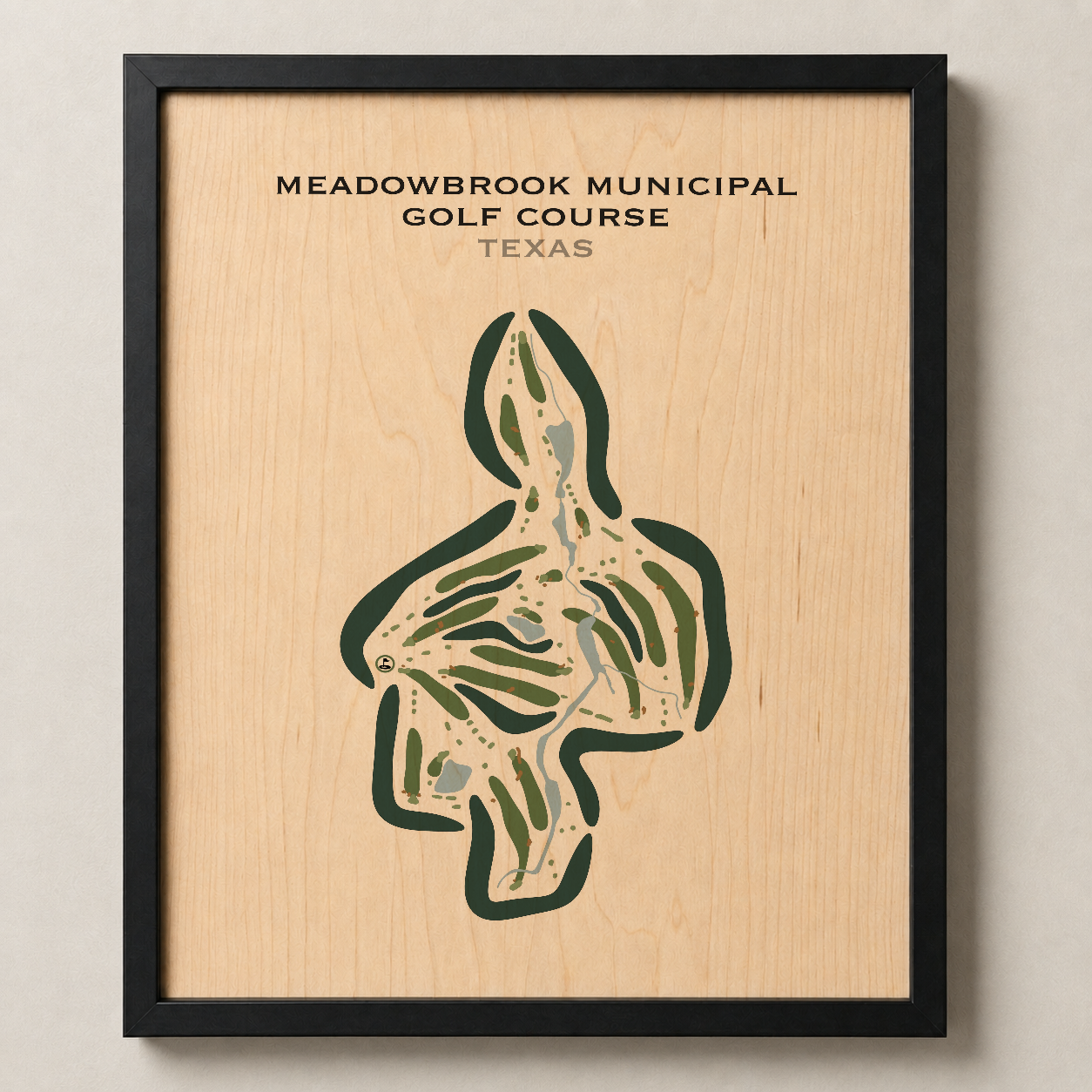 Meadowbrook Municipal Golf Course, Texas - Printed Golf Courses