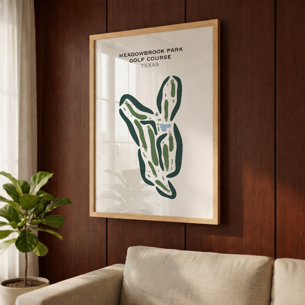 Meadowbrook Park Golf Course, Texas - Printed Golf Courses