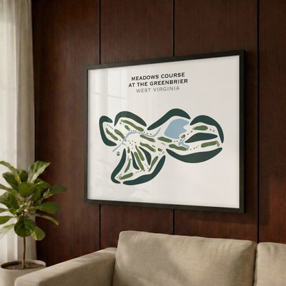 Meadows Course at The Greenbrier, West Virginia - Printed Golf Courses