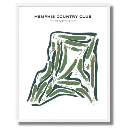 Memphis Country Club, Tennessee - Printed Golf Course