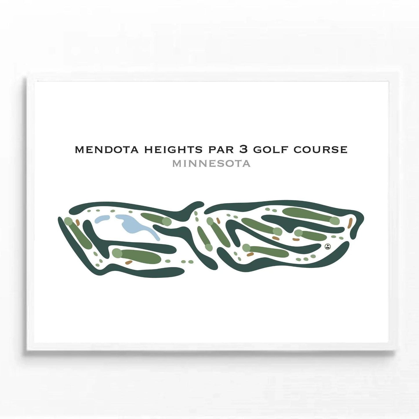Mendota Heights Par 3 Golf Course, Minnesota - Printed Golf Courses