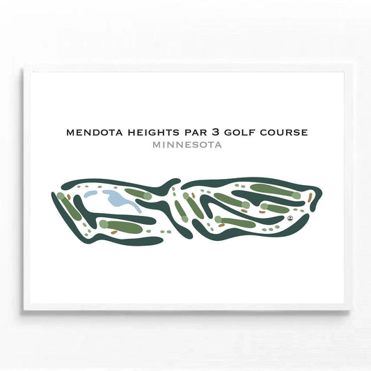 Mendota Heights Par 3 Golf Course, Minnesota - Printed Golf Courses