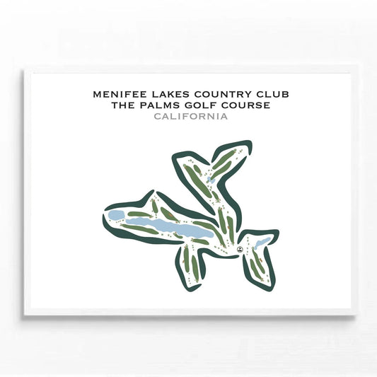 Menifee Lakes Country Club - The Palms Golf Course, California - Printed Golf Courses