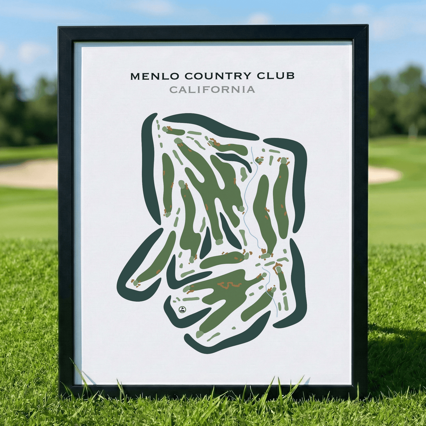 Menlo Country Club, California - Printed Golf Courses