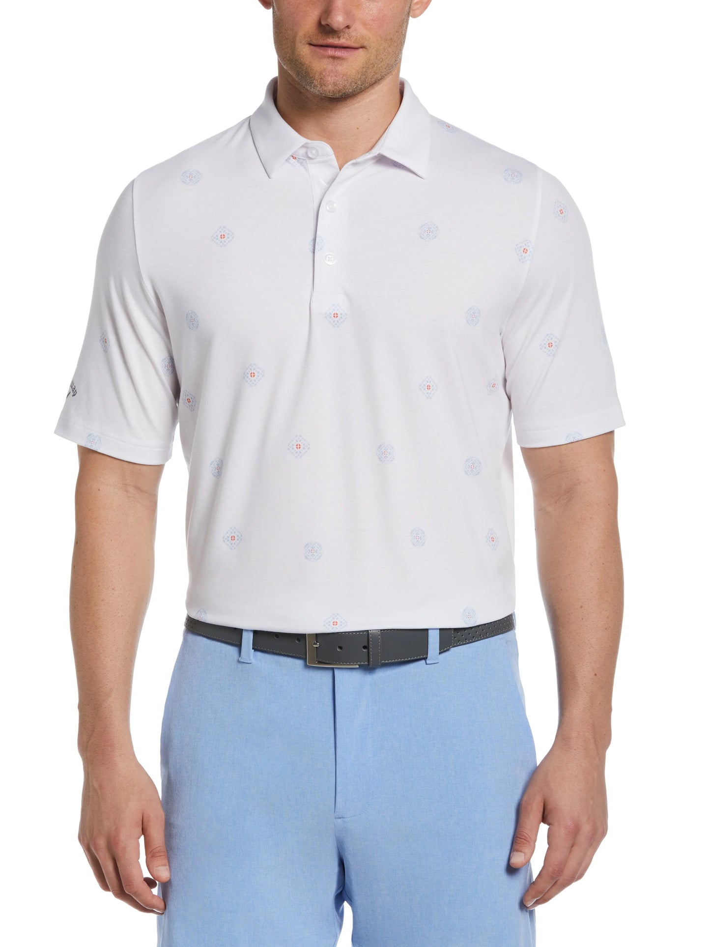 Mens Foulard Print Golf Polo