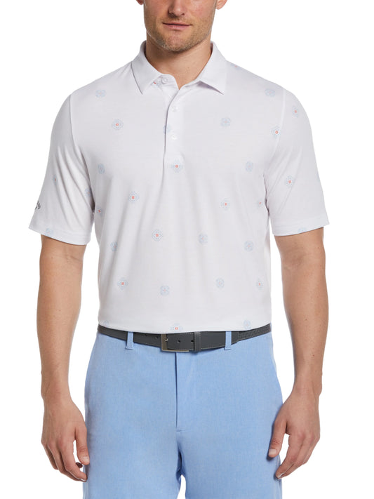 Mens Foulard Print Golf Polo
