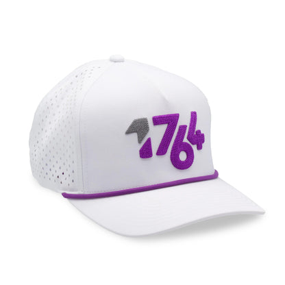 Mens1764WhiteHatwithPurpleRight - GOLF LEAGUE