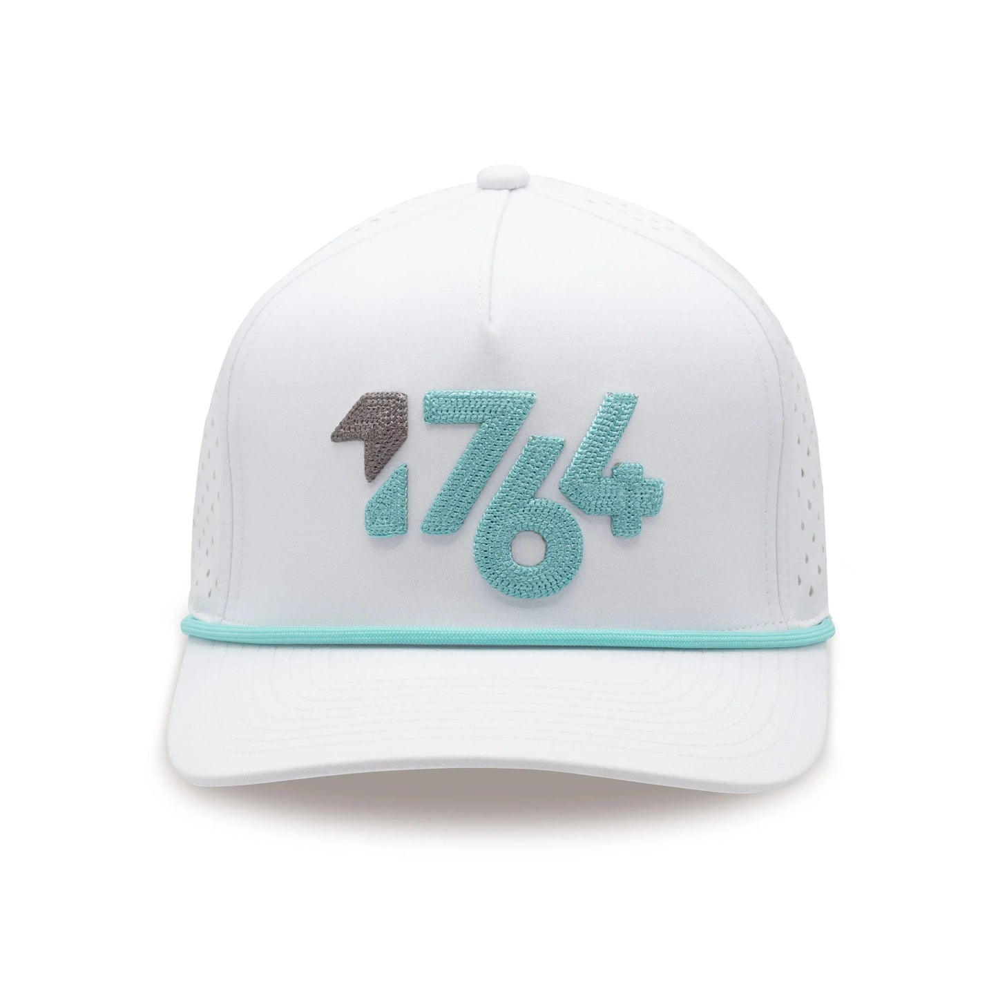 Mens1764WhiteHatwithTealFront - GOLF LEAGUE