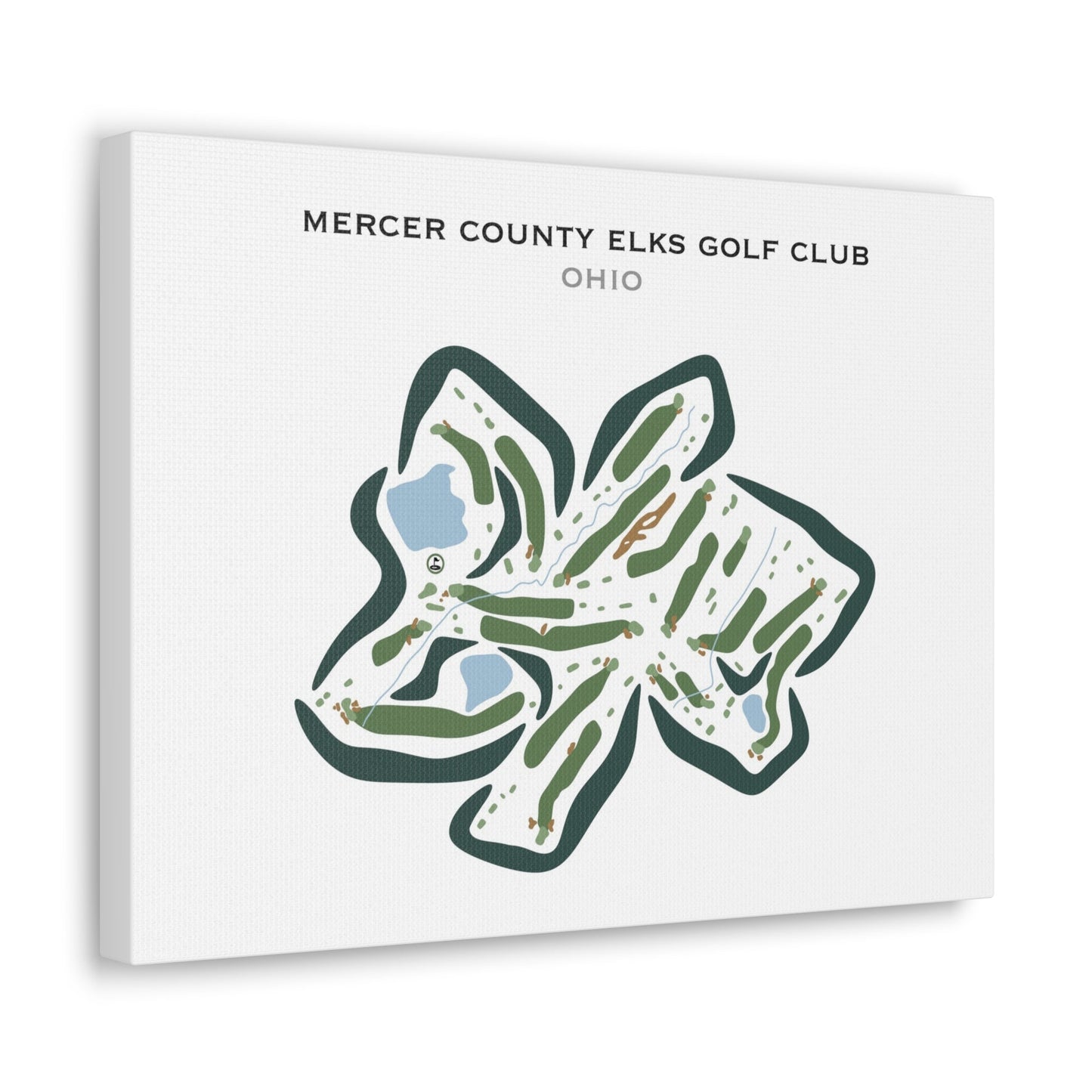 Mercer County Elks Golf Club, Ohio - Printed Golf Courses