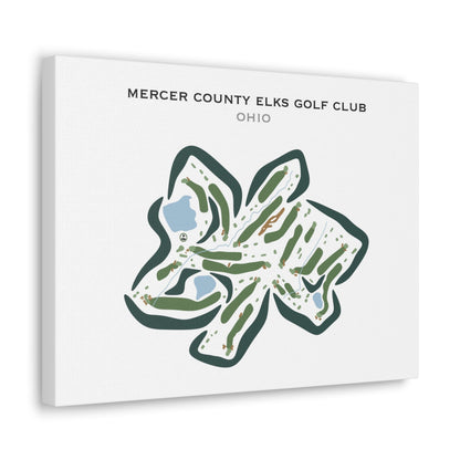 Mercer County Elks Golf Club, Ohio - Printed Golf Courses