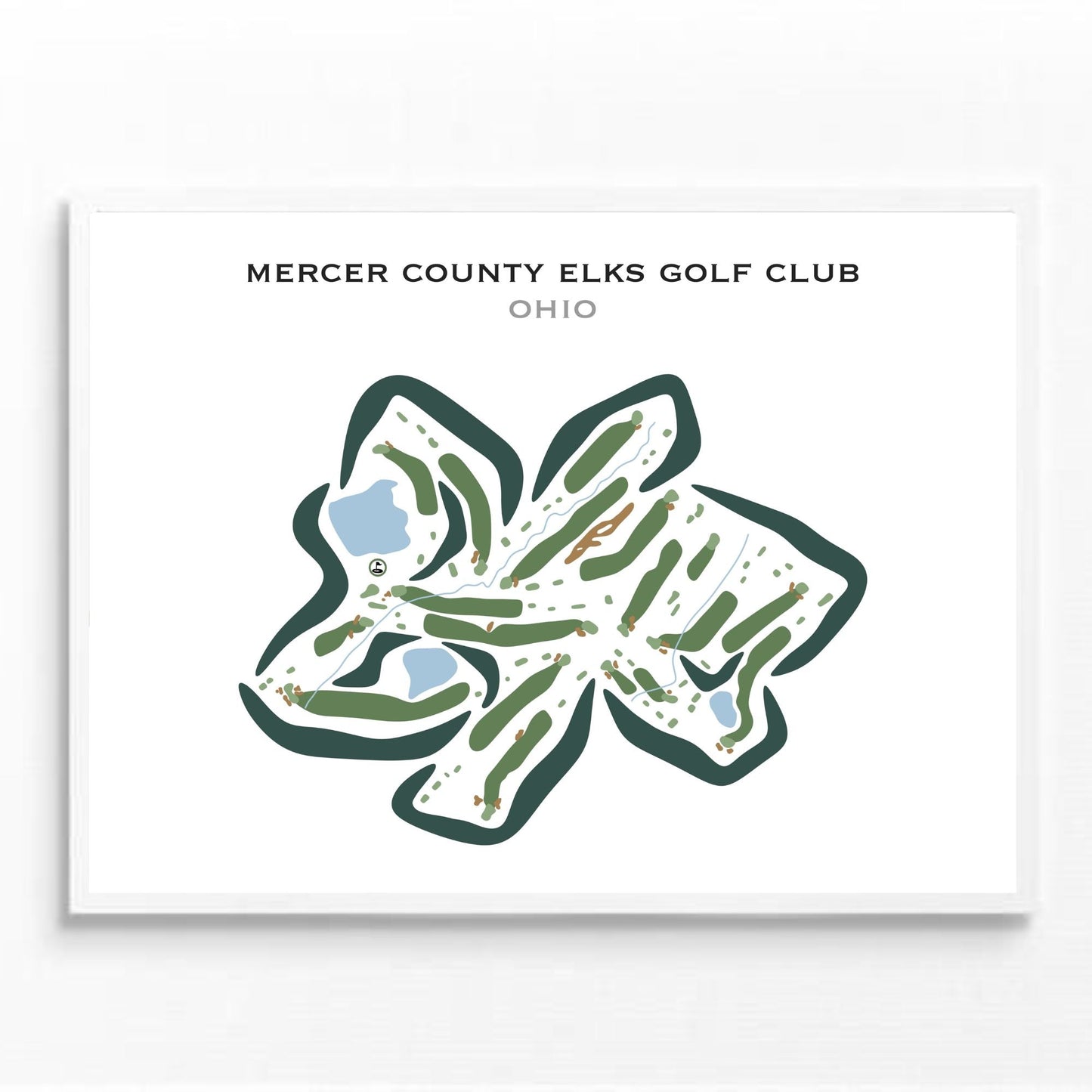 Mercer County Elks Golf Club, Ohio - Printed Golf Courses