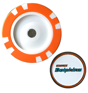 Officially Licensed Miami Dolphins Poker Chip Ball Marker