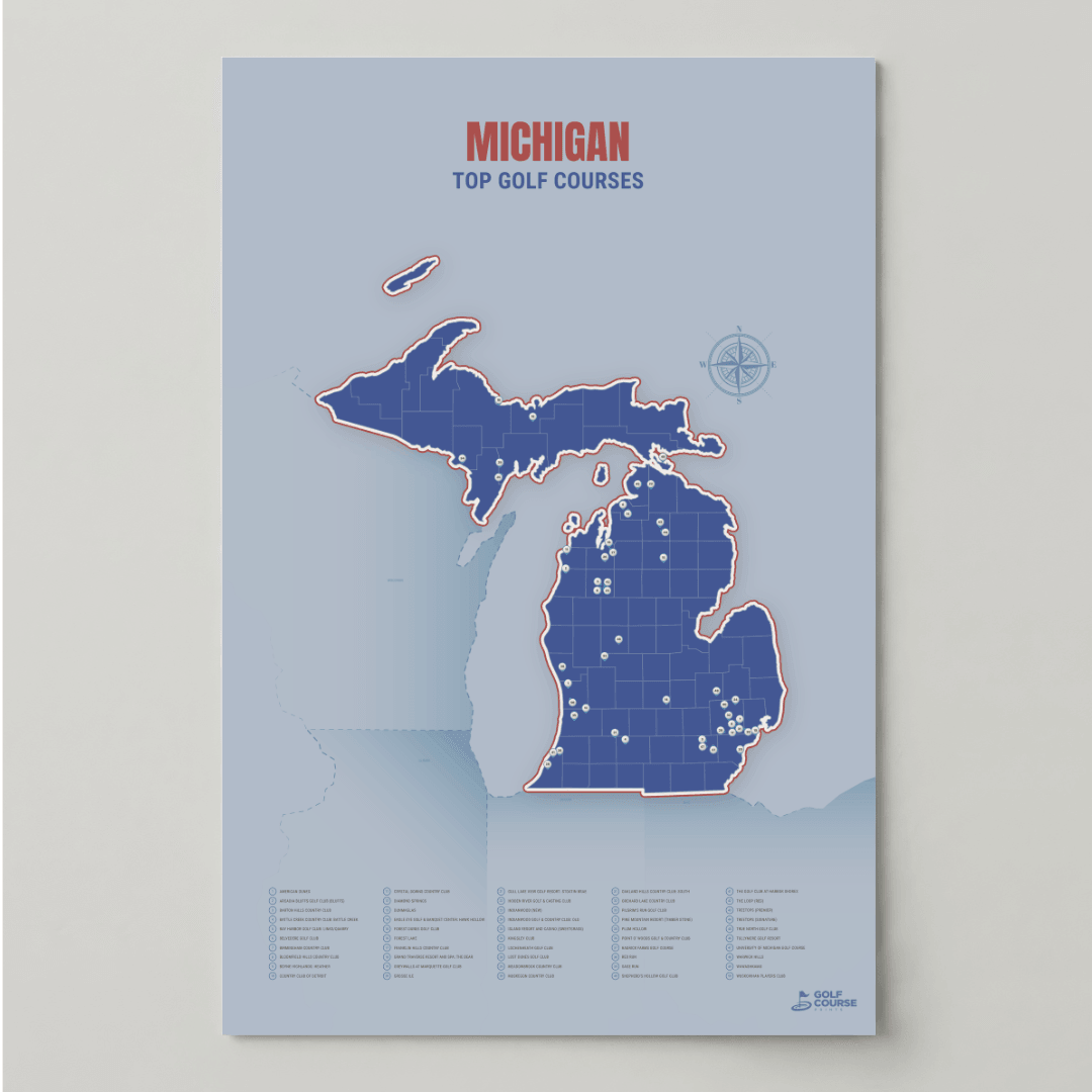 Map of Michigan Golf Courses