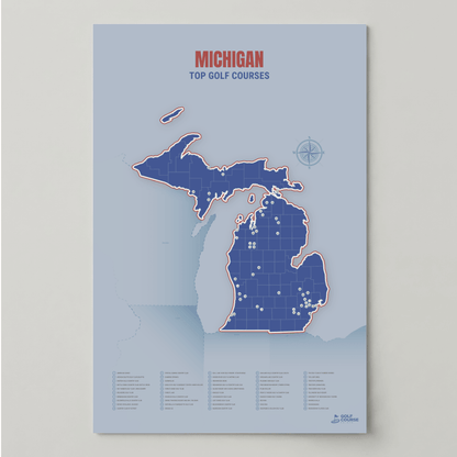 Map of Michigan Golf Courses