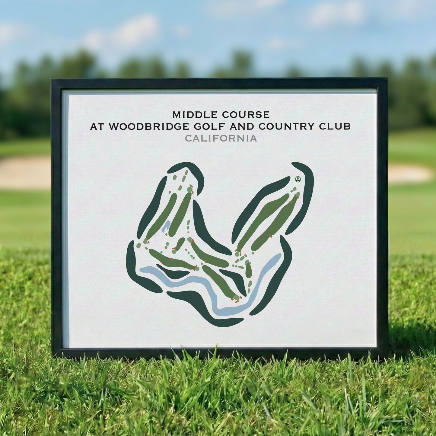 Middle Course at Woodbridge Golf & Country Club, California - Printed Golf Courses