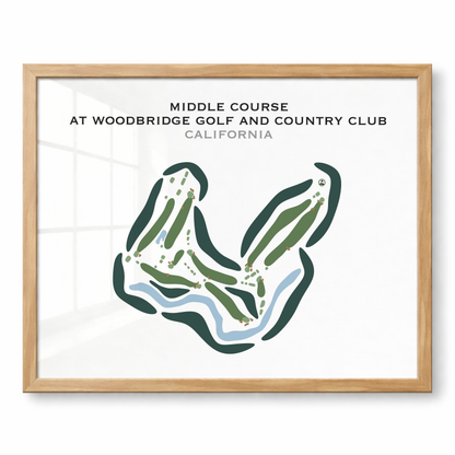 Middle Course at Woodbridge Golf & Country Club, California - Printed Golf Courses