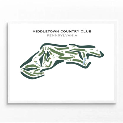 Middletown Country Club, Pennsylvania - Printed Golf Course