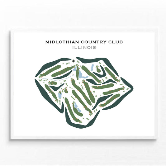 Midlothian Country Club, Illinois - Printed Golf Courses