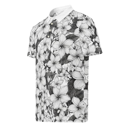 Midnight: Rainbow Hawaiian Plumeria | Polo Shirt (slim fit)