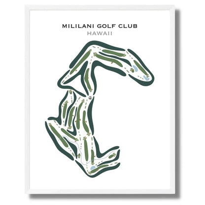 Mililani Golf Club, Oahu, Hawaii - Printed Golf Courses