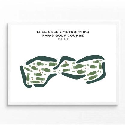 Mill Creek Metroparks Par-3 Golf Course, Ohio - Printed Golf Courses
