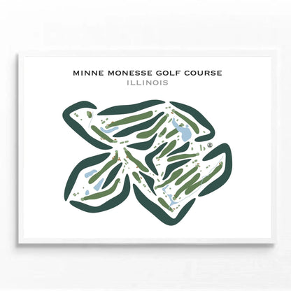 Minne Monesse Golf Course, Illinois - Printed Golf Courses