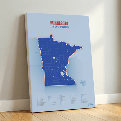 Map of Minnesota Golf Courses
