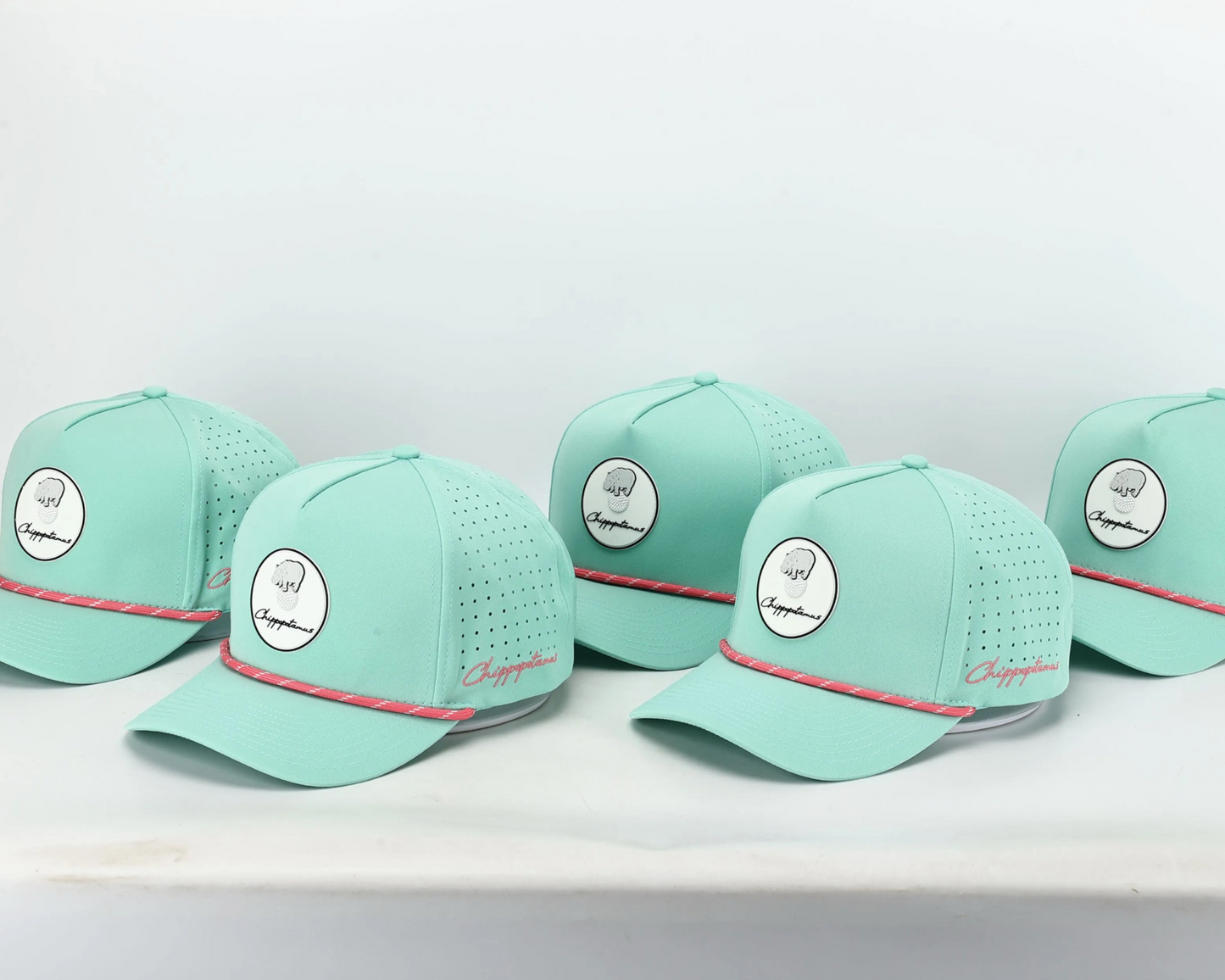 Mint Green Rope Hat - Chippopotamus Pink