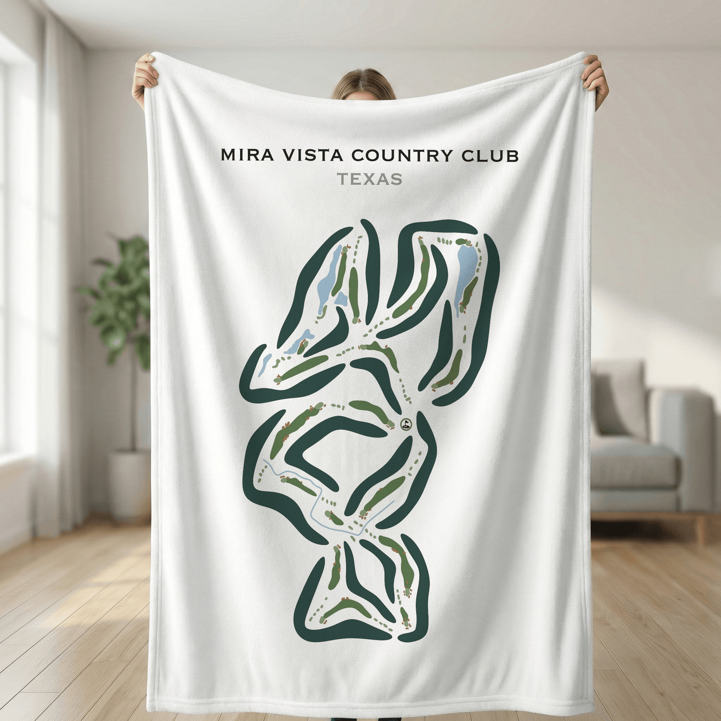 Mira Vista Country Club, Texas - Printed Golf Courses