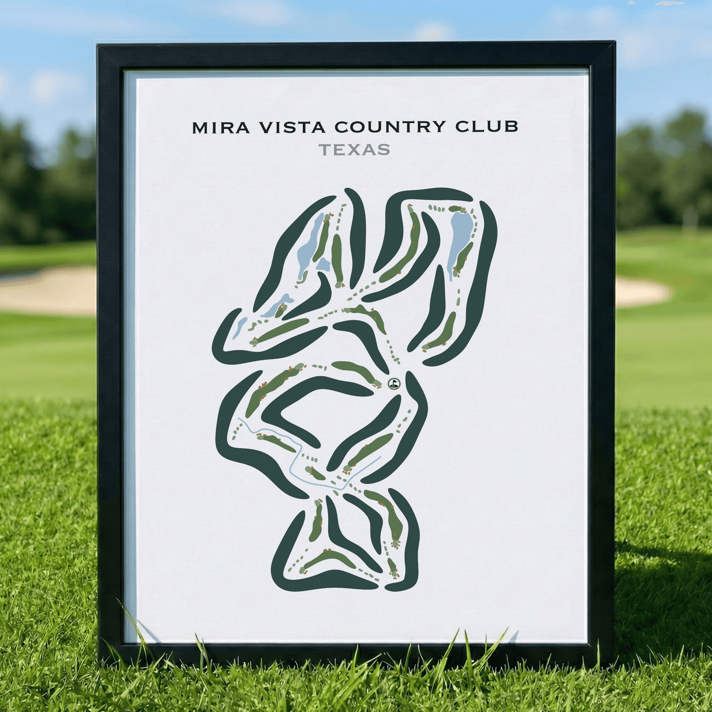 Mira Vista Country Club, Texas - Printed Golf Courses