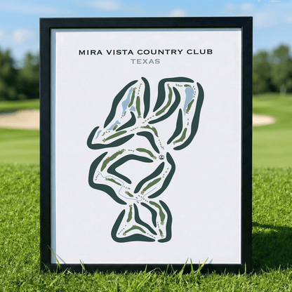 Mira Vista Country Club, Texas - Printed Golf Courses