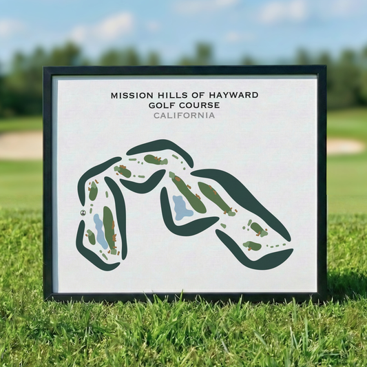 Mission Hills of Hayward Golf Course, California - Printed Golf Courses